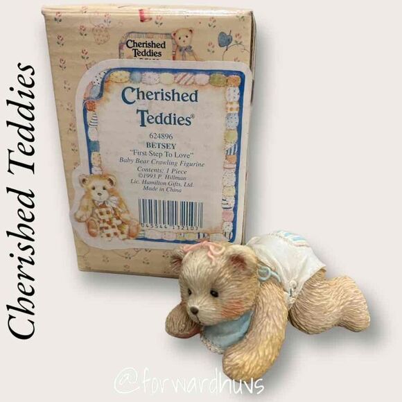 Enesco Cherished Teddies Figurine - BETSEY "First Step To Love" (1993) - Picture 1 of 7